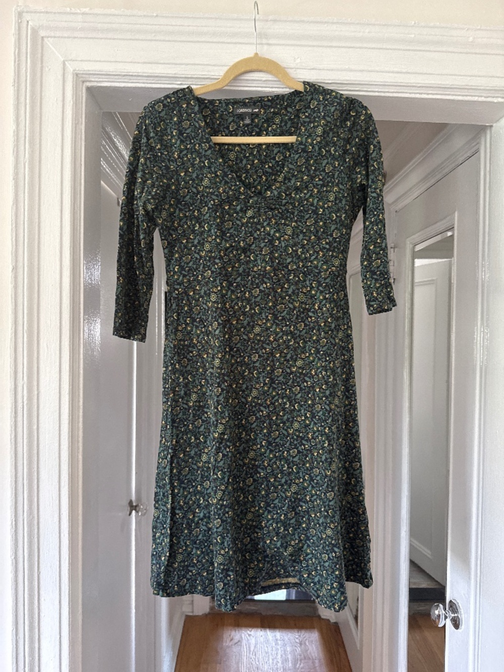 Toad&Co blue and green floral dress